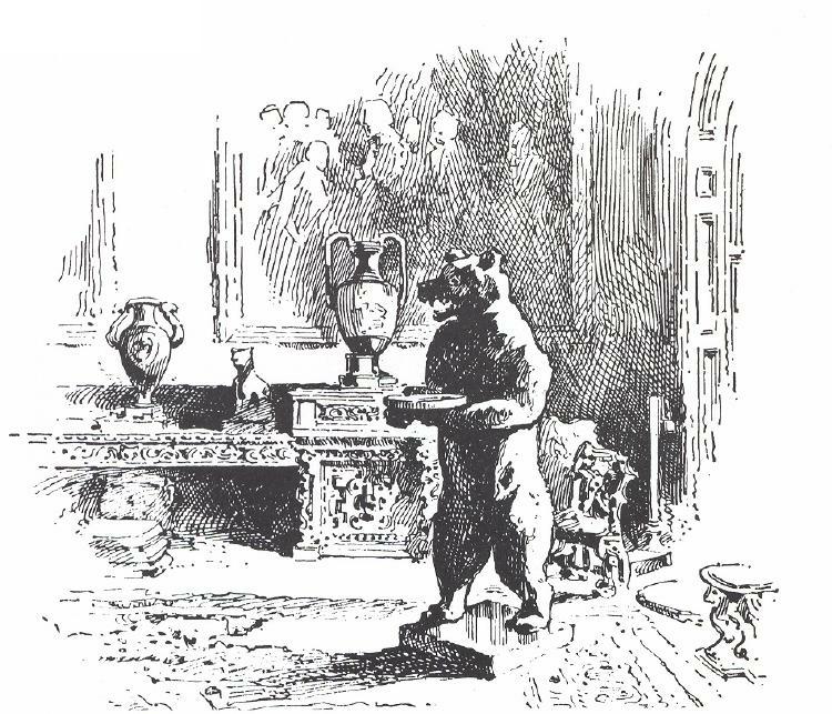 The entrance hall in earlier days