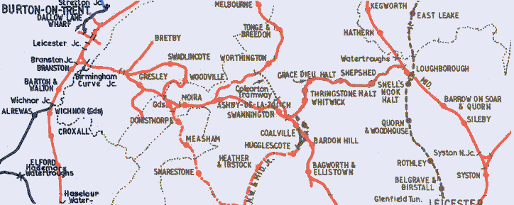 Charnwood Branchline Map