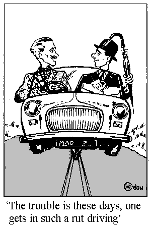 Cartoon - In a Rut