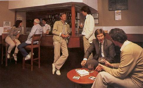 Relaxing in the bar